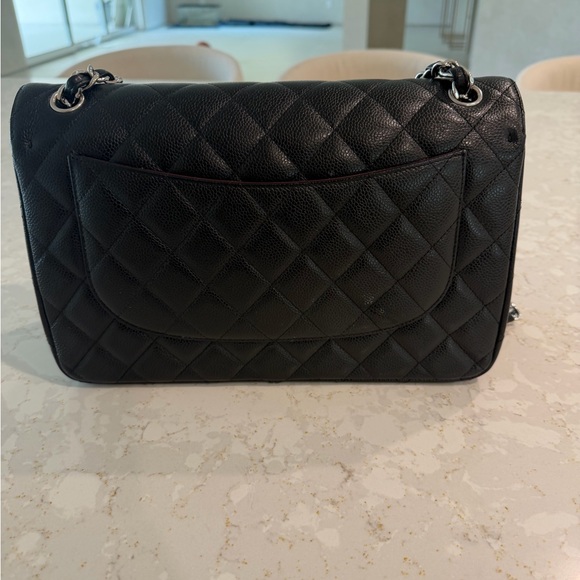 Chanel Black Quilted Shoulder Bag with Silver Chain - Picture 2 of 2